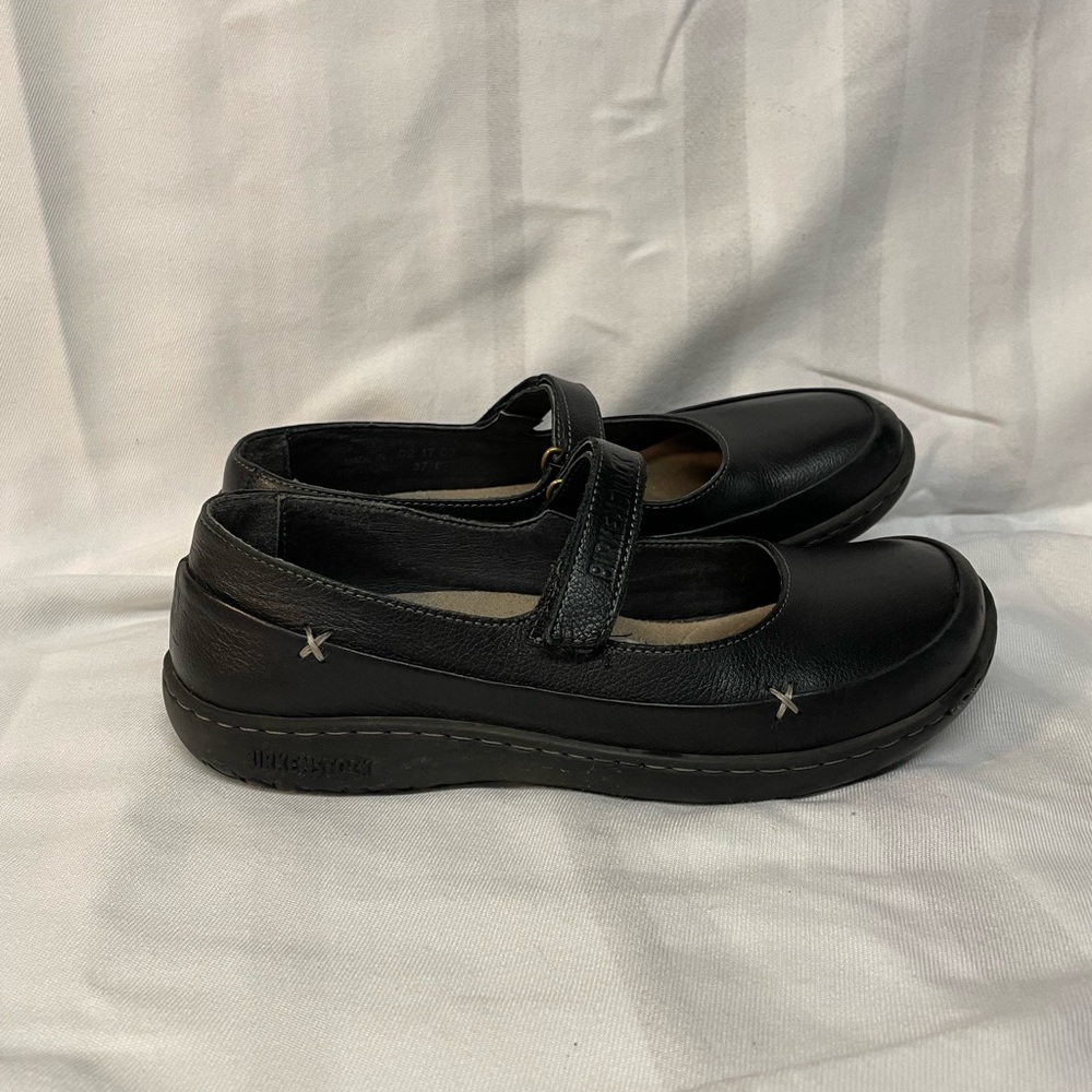 Womens Birkenstock Mary Jane Iona black leather shoes - Picture 5 of 5
